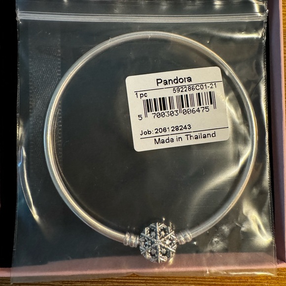 Pandora moments snowflake bangle NWT - Picture 3 of 6